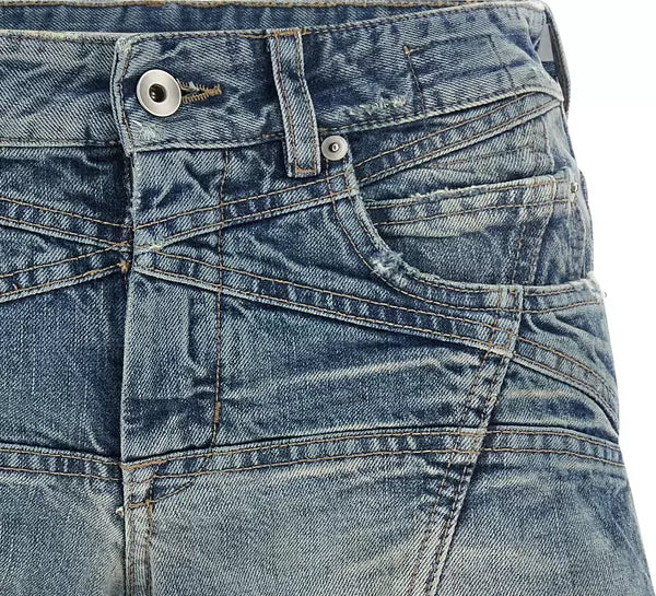 DRKSHDW  Blue Cotton Bermuda Shorts