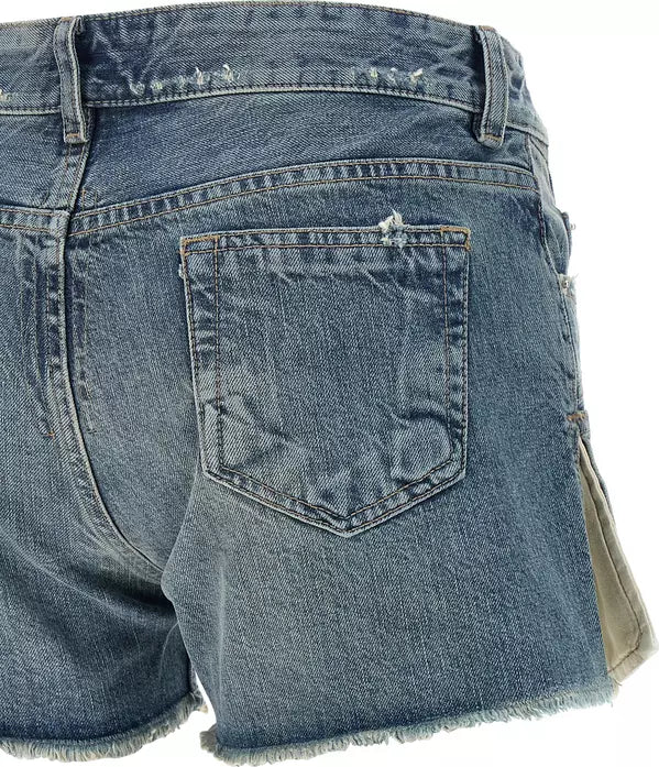 DRKSHDW  Blue Cotton Bermuda Shorts