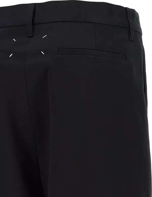 Maison Margiela  Black Cotton Bermuda Shorts
